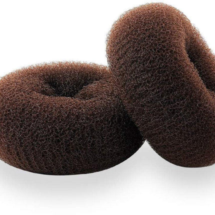 Scrunchies - 2 Medium (3 inch/Brown) - Easy-to-use loop scrunchies - Great for short and fine hair.