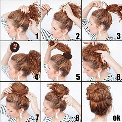 Scrunchies - 2 Medium (3 inch/Brown) - Easy-to-use loop scrunchies - Great for short and fine hair.