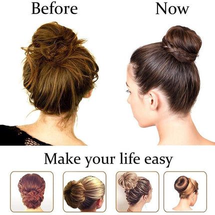 Scrunchies - 2 Medium (3 inch/Brown) - Easy-to-use loop scrunchies - Great for short and fine hair.