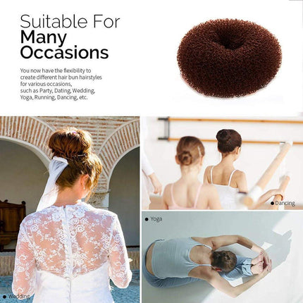 Scrunchies - 2 Medium (3 inch/Brown) - Easy-to-use loop scrunchies - Great for short and fine hair.