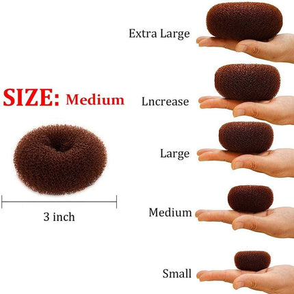 Scrunchies - 2 Medium (3 inch/Brown) - Easy-to-use loop scrunchies - Great for short and fine hair.