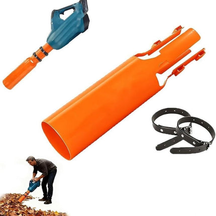 Leaf Blower Booster - Airflow Booster for Leaf Blowers - Turbine Nozzle with Extended Airflow Accelerator - Powerful Leaf Blower for Lawn and Driveway (1 Piece, Orange).