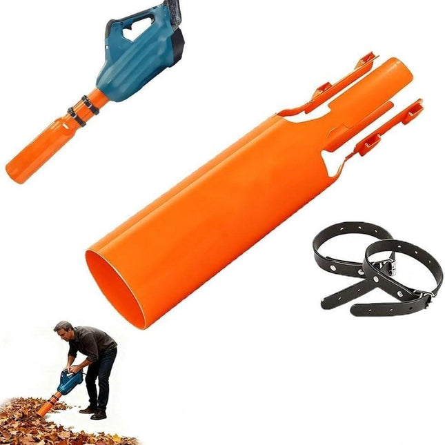 Leaf Blower Booster - Airflow Booster for Leaf Blowers - Turbine Nozzle with Extended Airflow Accelerator - Powerful Leaf Blower for Lawn and Driveway (1 Piece, Orange).