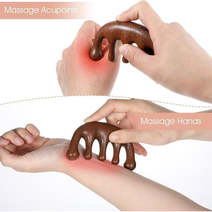 2-Piece Scalp Massage Comb Set - Wooden Wide-Tooth Comb - Wooden Scalp Massage Comb Unisex.