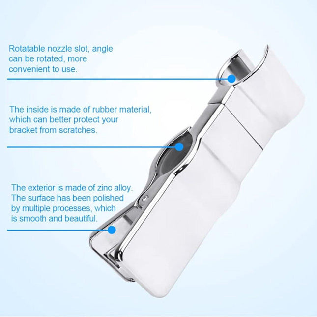 Shower head holder - Adjustable shower head holder - 45° rotatable universal shower head 20-25 mm - Shower head holder with rail.