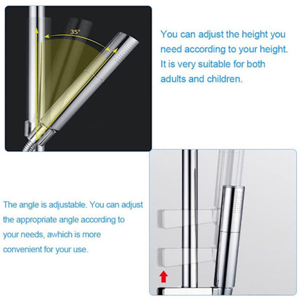 Shower head holder - Adjustable shower head holder - 45° rotatable universal shower head 20-25 mm - Shower head holder with rail.