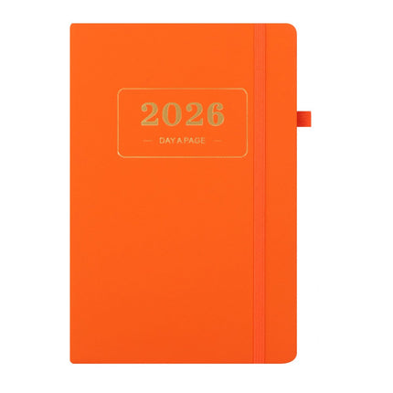2026 Daily Planner – 2026 Adult Agenda – 1 Day on 1 Page – 365 Day Planner & Notebook – 14.0*20.8cm – Orange.