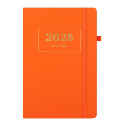 2026 Daily Planner – 2026 Adult Agenda – 1 Day on 1 Page – 365 Day Planner & Notebook – 14.0*20.8cm – Orange.