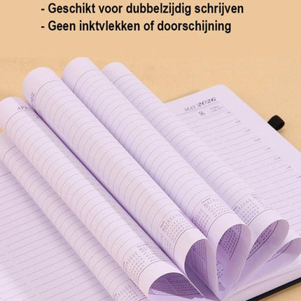 2026 Daily Planner – 2026 Adult Agenda – 1 Day on 1 Page – 365 Day Planner & Notebook – 14.0*20.8cm – Orange.