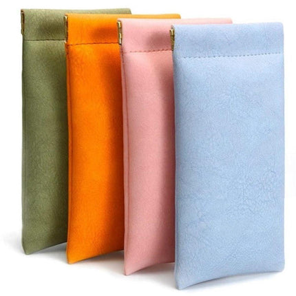 Glasses Cases - Unisex - PU Soft Case - Wallet Style - Portable 4-Pack.