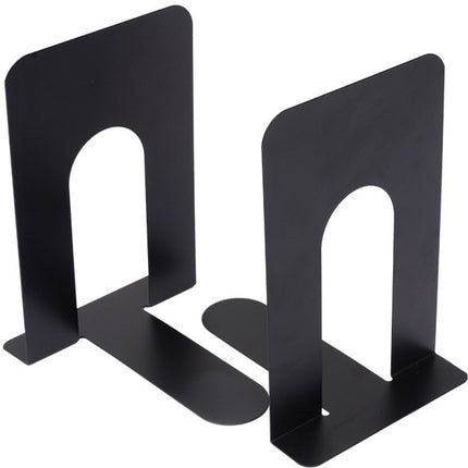 Bookends - Metal - Iron Bookshelves - Can be used to support books and organize your desk - 130mm * 150mm * 165mm - Black.