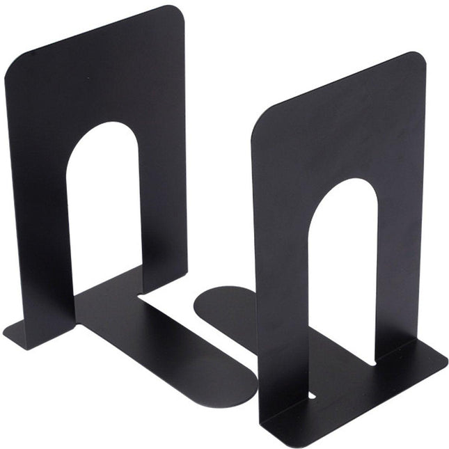 Bookends - Metal - Iron Bookshelves - Can be used to support books and organize your desk - 130mm * 150mm * 165mm - Black.