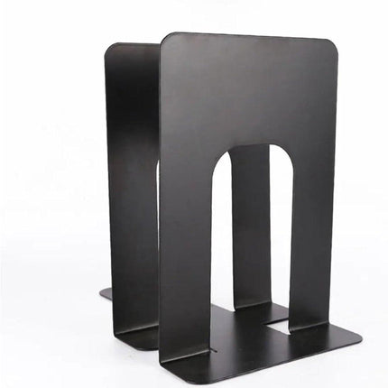 Bookends - Metal - Iron Bookshelves - Can be used to support books and organize your desk - 130mm * 150mm * 165mm - Black.