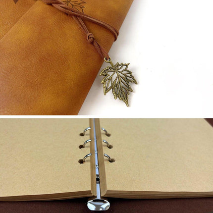Notebook - Unisex Journal - Leather Sketchbook - Classic Spiral Binding - Travel Journal - Includes Unprinted Kraft Paper - Replaceable Inserts, Ideal Gift (Brown, A6 Paper).