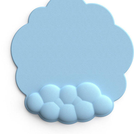 Mouse Pad - Mouse Pad with Wrist Rest - Ergonomic Mouse Pad - Mouse Pad with Leather Surface, Suitable for Computers, Laptops, Office, Home and Travel, with Non-Slip Bottom - Blue.