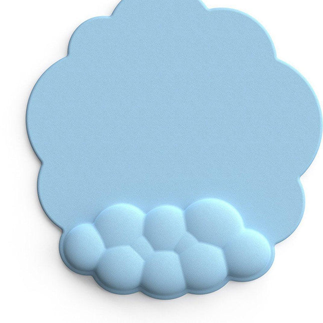 Mouse Pad - Mouse Pad with Wrist Rest - Ergonomic Mouse Pad - Mouse Pad with Leather Surface, Suitable for Computers, Laptops, Office, Home and Travel, with Non-Slip Bottom - Blue.