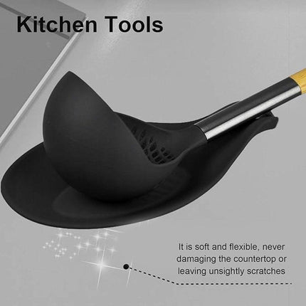 Kitchen Utensils - Set of 3 - Spoon Holder - Spoon Mat - Kitchen Storage Rack - Kitchen Accessories - Made of Silicone - Suitable for wooden, silicone and metal teaspoons, etc..