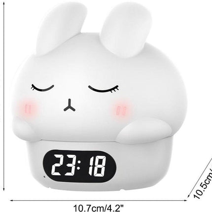 Children's Night Light - Table Lamp for Bedroom - Cute Rabbit Shape - Cartoon Bedside Lamp - Baby Night Light (White).
