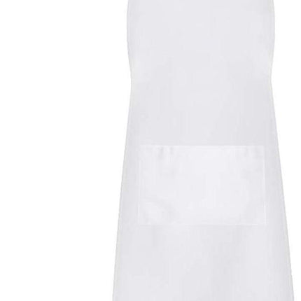 Apron and Hat Set - Adjustable Chef's Hat and Apron - Unisex Baker's Clothing (White).