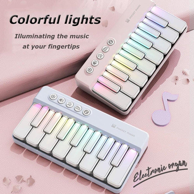 Mini Keyboard Piano - Piano for Kids - Toys for Children - Educational Toys - Portable Pocket Piano - Pink.