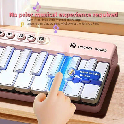 Mini Keyboard Piano - Piano for Kids - Toys for Children - Educational Toys - Portable Pocket Piano - Pink.