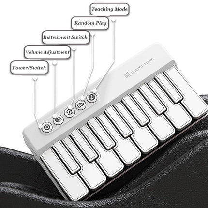 Mini Keyboard Piano - Piano for Kids - Toys for Children - Educational Toys - Portable Pocket Piano - Pink.