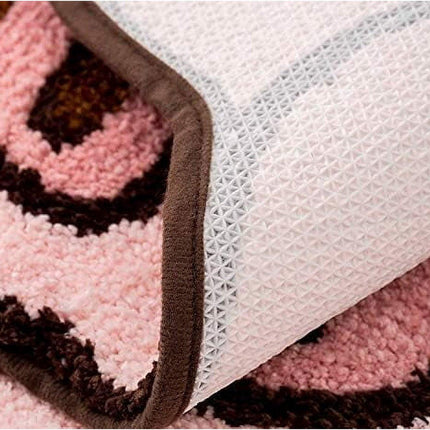 Thick and soft pink bath mat with pig motif - bath mat - bathroom showroom - non-slip bath mat - play mat - home decoration - indoor mat (sleeping pig).