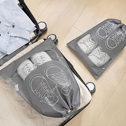 Shoe Bags - 5 Pieces - Shoe Bag - Travel and Storage Bag - Water-Repellent - Travel Organizer - Gray (43.5*32cm).