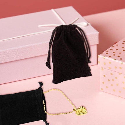 10-pack jewelry pouches - velvet - drawstring gift bags - drawstring bags - 9 cm x 7 cm.