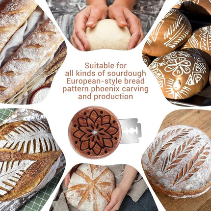Portable Round Bread Slicer, Bread Trimmer, Slicer, Baking Accessory with 5 Blades.