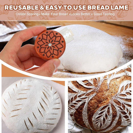 Portable Round Bread Slicer, Bread Trimmer, Slicer, Baking Accessory with 5 Blades.
