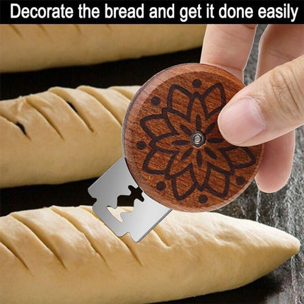Portable Round Bread Slicer, Bread Trimmer, Slicer, Baking Accessory with 5 Blades.