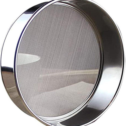Stainless Steel Flour Sieve - Fine Sieve - Suitable for Flour, Rice, Grains - 15*4.5cm - 60 Mesh Fine Sieve - Baking Tools - Round Flour Sieve.