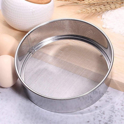 Stainless Steel Flour Sieve - Fine Sieve - Suitable for Flour, Rice, Grains - 15*4.5cm - 60 Mesh Fine Sieve - Baking Tools - Round Flour Sieve.
