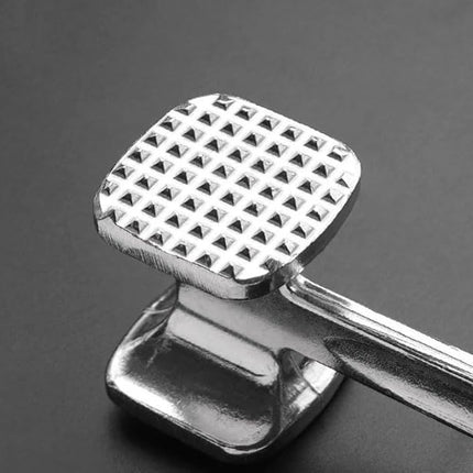 Meat Hammer Aluminum - Meat Tenderizer - Meat Beater - Kitchen Utensils - Silver Colored - BBQ Accessories.
