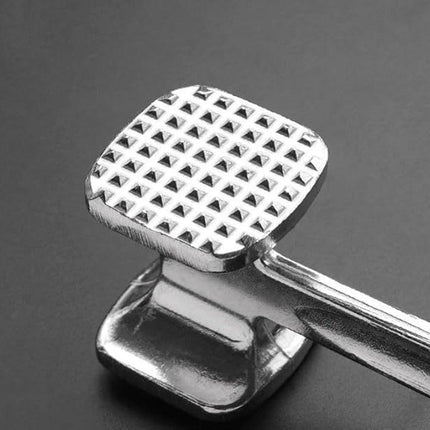 Meat Hammer Aluminum - Meat Tenderizer - Meat Beater - Kitchen Utensils - Silver Colored - BBQ Accessories.