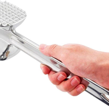Meat Hammer Aluminum - Meat Tenderizer - Meat Beater - Kitchen Utensils - Silver Colored - BBQ Accessories.
