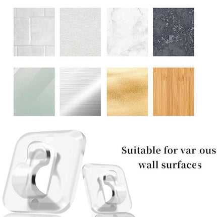 Hooks - Mini Light Clips | Self-Adhesive Lighting Hooks - Cable Holder Organizer - Set of 20 Hooks incl. Adhesive Strip.