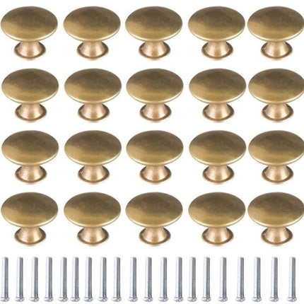 Cabinet Door Handles - Brass Door Handles - Antique Brass Handles - Cabinet Handles - 20 Items.