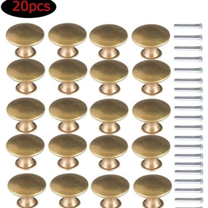 Cabinet Door Handles - Brass Door Handles - Antique Brass Handles - Cabinet Handles - 20 Items.