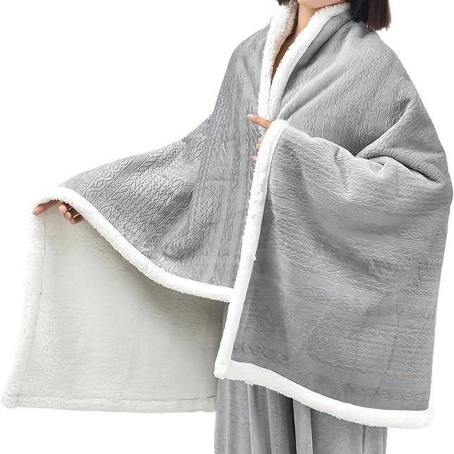 Scarf - Blanket - Warm Scarf - Soft and Lightweight - Comfortable and Breathable - Suitable for Daily Use - Ideal for Warm Scarves and Blankets for Women and Girls at Home（Grey）.