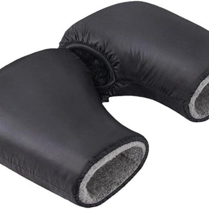 Cycling Gloves - Extra Padded Cycling Gloves - Waterproof Gloves - Warm Gloves - Cycling Gloves - Scooter Gloves - Hand Warmers - Bicycle Accessories - With Reflective Strips - Winter - Windproof （Black）.