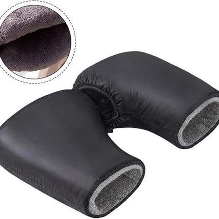 Cycling Gloves - Extra Padded Cycling Gloves - Waterproof Gloves - Warm Gloves - Cycling Gloves - Scooter Gloves - Hand Warmers - Bicycle Accessories - With Reflective Strips - Winter - Windproof （Black）.