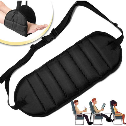 Airplane Footrest - Flying Leg Hammock - Prevents Back, Leg, Knee, and Hip Pain and Stiffness - Portable Travel Accessory with Adjustable Height - Suitable for Airplanes, Trains, and the Office.