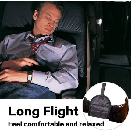 Airplane Footrest - Flying Leg Hammock - Prevents Back, Leg, Knee, and Hip Pain and Stiffness - Portable Travel Accessory with Adjustable Height - Suitable for Airplanes, Trains, and the Office.