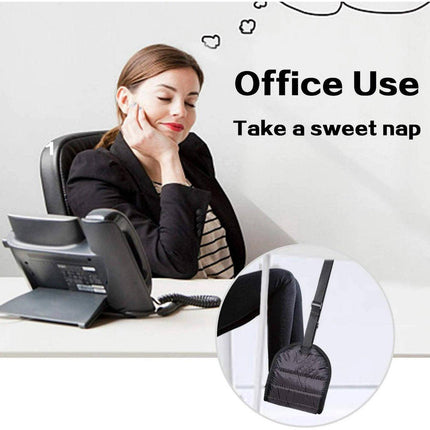 Airplane Footrest - Flying Leg Hammock - Prevents Back, Leg, Knee, and Hip Pain and Stiffness - Portable Travel Accessory with Adjustable Height - Suitable for Airplanes, Trains, and the Office.