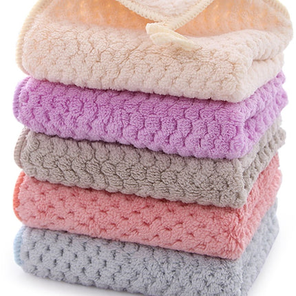 5-pack - Hanging ring, machine washable, quick drying - Hanging towels - Kitchen and bathroom towel strips (beige + pink + blue + purple + gray).