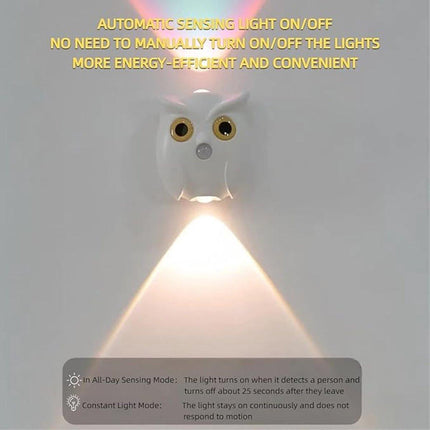 Night Light - Mood Lamp - LED Lighting - Night Lamp - LED Cabinet Light and Stair Light with Sensor - Two-tone - USB Rechargeable Night Light - Magnetic Mounting - For Children's Room, Bedroom, Hallway or Corridor, etc. (Black).