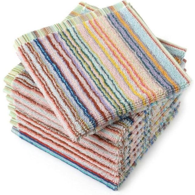 Tablecloth - Children's Towels - Mixed Colors - Super Absorbent - Kitchen Towels - Cotton Cleaning Cloths - 8 Pack (30 cm x 30 cm).
