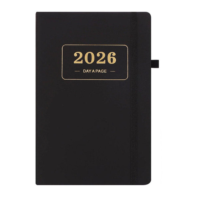 2026 Daily Planner – 2026 Adult Agenda – 1 Day on 1 Page – 365 Day Planner & Notebook – 14.0*20.8cm – Black.